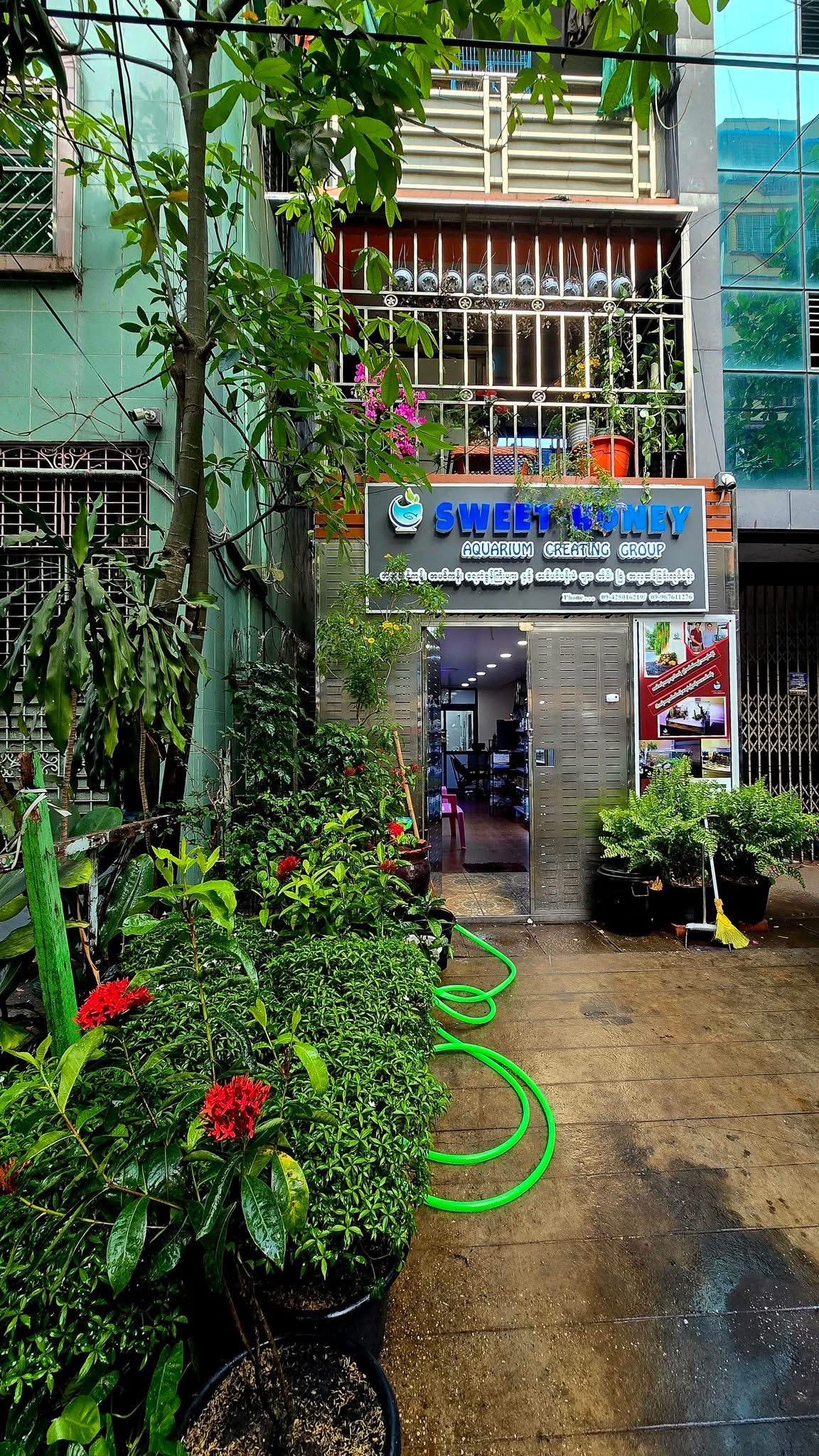 Sweet Honey shop front, Yangon