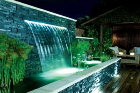 Slate waterfall wall